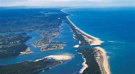 Lakes Entrance from the air